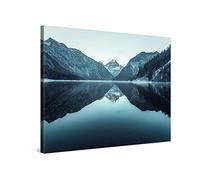 PICANOVA - Photo sur Toile Lac de Montagne Plansee 80x60cm - Impression sur Toile Haut de Gamme - Image sur Toile pour Décoration Murale Moderne - La Collection Montagnes