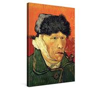 PICANOVA - Vincent Van Gogh Autoportrait à l'Oreille Bandée 2 40x60cm - Photo sur Toile - Impression sur Toile Haut de Gamme - Image sur Toile pour Décoration Murale Moderne