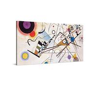PICANOVA - Wassily Kandinsky - Composition VIII 100x50cm - Photo sur Toile - Impression sur Toile Haut de Gamme - Image sur Toile pour Décoration Murale Moderne - La Collection Art Classique
