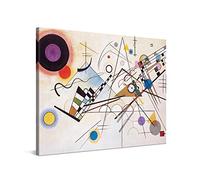 PICANOVA - Wassily Kandinsky - Composition VIII 80x60cm - Photo sur Toile - Impression sur Toile Haut de Gamme - Image sur Toile pour Décoration Murale Moderne - La Collection Art Classique