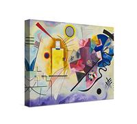 PICANOVA - Wassily Kandinsky - Jaune Rouge Bleu 40x30cm - Photo sur Toile - Impression sur Toile Haut de Gamme - Image sur Toile pour Décoration Murale Moderne - La Collection Art Classique