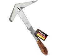 PICARD Ardoise Marteau , no. 207 R XM (600g) | Marteau de couvreur droitier avec manche en acier et poignée cuir | Forme rhénane avec arrache-clou | Outil de toiture forgé main