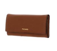 Picard Cuir Porte-Monnaie Calais 1 Flap Wallet Cognac Marron Clair