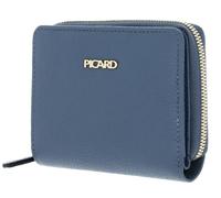 Picard Cuir Porte-Monnaie Java 1 Wallet Denim Bleu Gris