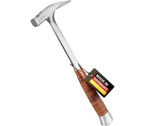 PICARD Marteau de charpentier, no. 207 XL | Marteau à latter en acier avec arrache-clou | Hammer professionnel tout acier avec poignée en cuir | Charpentier forgé