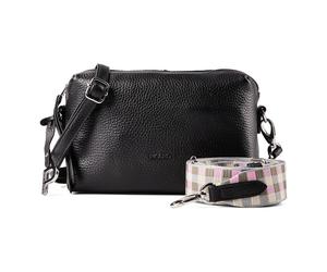 Picard Texel Sac à bandoulière Cuir véritable 22 cm noir