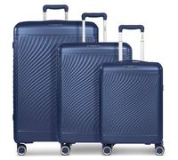 Picard Vienna 4 roulettes Set de valises 3 pièces avec soufflet d'extension bleu