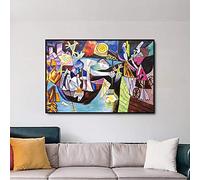 Picasso Art mural encadré impressions sur toile affiche peinture à l'huile abstraite toile peinture mur Art décoration de la maison 70x105 cm avec cadre