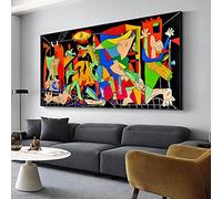Picasso Célèbre Oeuvre Peinture Sur Toile Affiches Abstrait Coloré Grande Taille Mur Art Photos pour Chambre Décor À La Maison 65x130cm (26x52in) Avec cadre