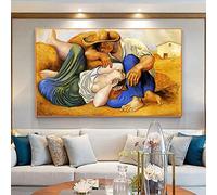Picasso Famous Canvas Paintings Abstract Sexy Farmer Couple Poster Prints Modern Wall Art Picture for Living Room Home Decor 70x100cm Unframed