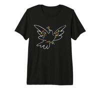 Picasso Floral Dove Line Illustration Graphique T-Shirt Haut de Gamme