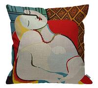 Picasso Le Reve The Dream Painting Housse de Coussin Décoration Maison pour Homme/Femme/Garçon/Filles Salon Chambre Canapé Chaise A 45 cm x 45 cm