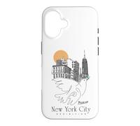 Picasso Peace Dove New York Skyline Dessin d'art Paysage Urbain Coque pour iPhone 16