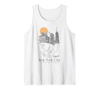 Picasso Peace Dove New York Skyline Dessin d'art Paysage Urbain Débardeur