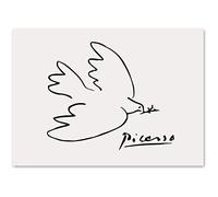 Picasso Peinture sur toile Motif colombe de paix 30 x 40 cm