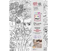 Picasso Strigo Tapis de table coloré 30x40 cm - Créativité effaçable pour les enfants ! Crée ton chef-d'œuvre et amuse-toi !
