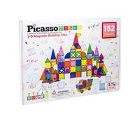 Picasso Tiles ensemble de tuiles magnétiques avec miroirs - 152 pièces - jouet éducatif