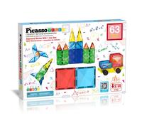 PicassoTiles Jeu de construction Diamond Series Set (pt63) 63 pièces Multicolore Enfants