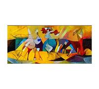 Picasso Toile Peinture À L'huile pour Décoration Murale Moderne Abstrait Mur Art Chambre Photos Célèbres uvres D'art Affiches Impressions 85x170cm (33x67in) Avec Cadre