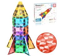 PicassoTiles 30 pièces Blocs de Construction magnétiques Mini série de Diamants Taille de Voyage Aimant sur Le Pouce Ensemble de Jouets de Construction kit d'apprentissage STEM kit éducatif