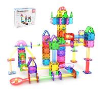 PicassoTiles 70 pièces en marbre Piste Piste de Course tuiles magnétiques Aimant Bloc de Construction Jouet de Construction éducatif Ensemble de Jeu kit d'apprentissage STEM