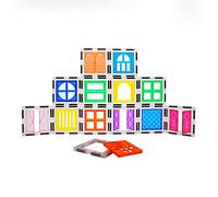 PicassoTiles Blocs magnétiques à Clipser pour fenêtres et Portes, Carreaux magnétiques, Blocs de Construction, Jouets éducatifs, kit éducatif, kit éducatif, Bloc d'empilage pour garçons et Filles