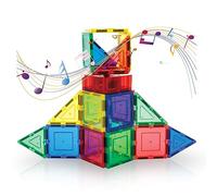 PicassoTiles Boîte à Musique magnétique - Carreaux de Construction - Piano - Jeu éducatif STEM - pour garçons et Filles - Cadeau pour Enfants
