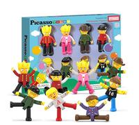 PicassoTiles Figurines magnétiques de 8 pièces pour tout-petits - Extension magnétique - Kit d'apprentissage STEM - Kit de jeu de simulation pour bloc de construction PTA03