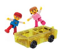 PicassoTiles Kit de jeu de mini briques magnétiques pour enfants - Kit d'extension de voiture - Briques magnétiques STEM et jouets d'apprentissage - Add-ons magnétiques - Jouets de voiture - Pour