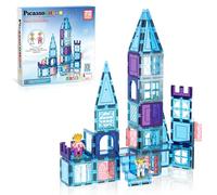 PicassoTiles Kit Magnétique 72 Pièces Thème Hiver Glace Château Éléments STEM Apprendre Jouet Éducatif Enfants