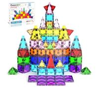 PicassoTiles Lot de 40 blocs de construction magnétiques Mini Diamond Series - Taille de voyage - Jouet de construction magnétique en déplacement - Kit d'apprentissage STEM - Ensemble de jeu éducatif