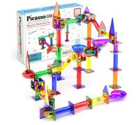 PicassoTiles Marble Run Ensemble de Jeu de 50 pièces pour Piste de Course à Carreaux magnétiques | Construction et Apprentissage STEM, Construction d'aimants éducatifs, kit de développement