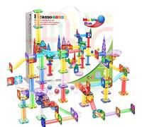 PicassoTiles Marble Run Lot de 150 jouets magnétiques en forme de carrelage pour enfants à partir de 3, 4, 5, 6, 7, 8 ans et plus