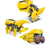 PicassoTiles STEM Kids - Robot dinosaure à énergie solaire - Jouet éducatif - Jouet de construction technique 3 en 1 - Transformation créative unique - Énergie solaire renouvelable