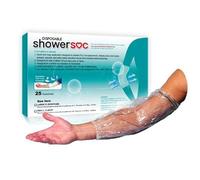 PICC Line - Lot de 25 housses de douche - Grande taille (43,2 à 61 cm) - Protection imperméable pour bras - Protection du genou pour bandages PICC - Manchon jetable pour le bain et la douche