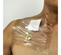 PICC Line - Lot de 7 bandages de protection pour douche - Film transparent PD, imperméable, 22,9 x 22,9 cm