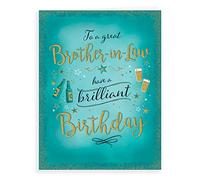 Piccadilly Carte d'anniversaire moderne pour beau-frère 20,3 x 15,2 cm