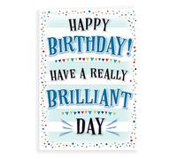 Piccadilly Carte d'anniversaire moderne pour homme 17,8 x 12,7 cm