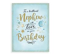 Piccadilly Carte d'anniversaire moderne pour neveu 20,3 x 15,2 cm
