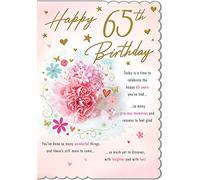 Piccadilly Carte d'anniversaire traditionnelle avec inscription « Milestone » 65 F - 9 x 6 pouces