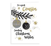 Piccadilly Carte de Noël moderne pour cousin 17,8 x 12,7 cm