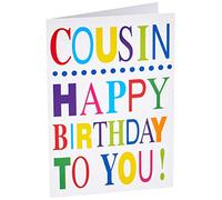Piccadilly Greetings A10715 Carte d'anniversaire traditionnelle pour cousin, bleu, 17,8 x 12,7 cm