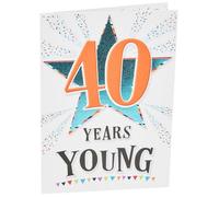 Piccadilly greetings - A11831 - Modern Milestone Carte d'anniversaire 40e 40 ans 17,8 x 12,7 cm