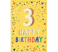 Piccadilly Greetings Carte d'anniversaire 3ème anniversaire pour 3 ans