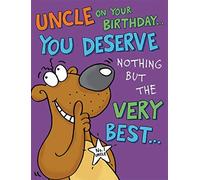 Piccadilly Greetings Carte d'anniversaire humoristique pour oncle - 20,3 x 15,2 cm