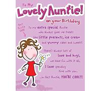 Piccadilly Greetings Carte d'anniversaire humoristique pour tante - 20,3 x 15,2 cm