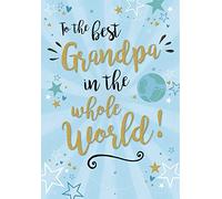 Piccadilly Greetings Carte d'anniversaire moderne pour grand-père Bleu 22,9 x 15,2 cm