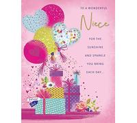Piccadilly Greetings Carte d'anniversaire moderne pour nièce 20,3 x 15,2 cm