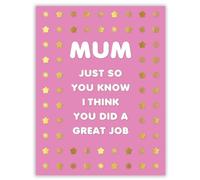 Piccadilly Greetings Carte d'anniversaire pour maman - Carte d'anniversaire humoristique pour maman - Message Great Job - 20,3 x 15,2 cm
