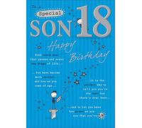Piccadilly Greetings Carte d'anniversaire traditionnelle Milestone Age 18 ans - Vert - 22,9 x 15,2 cm